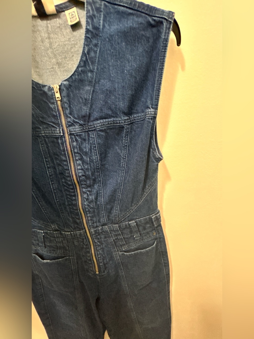 Universal Thread Denim Jumpsuit Size 6 Zip Front Utility Romper - Picture 9 of 9
